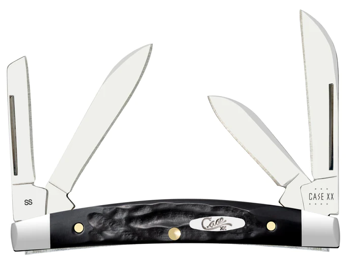 Jigged Rough Black® Synthetic Small Congress Pocket Knife - Utility and Pocket Knives